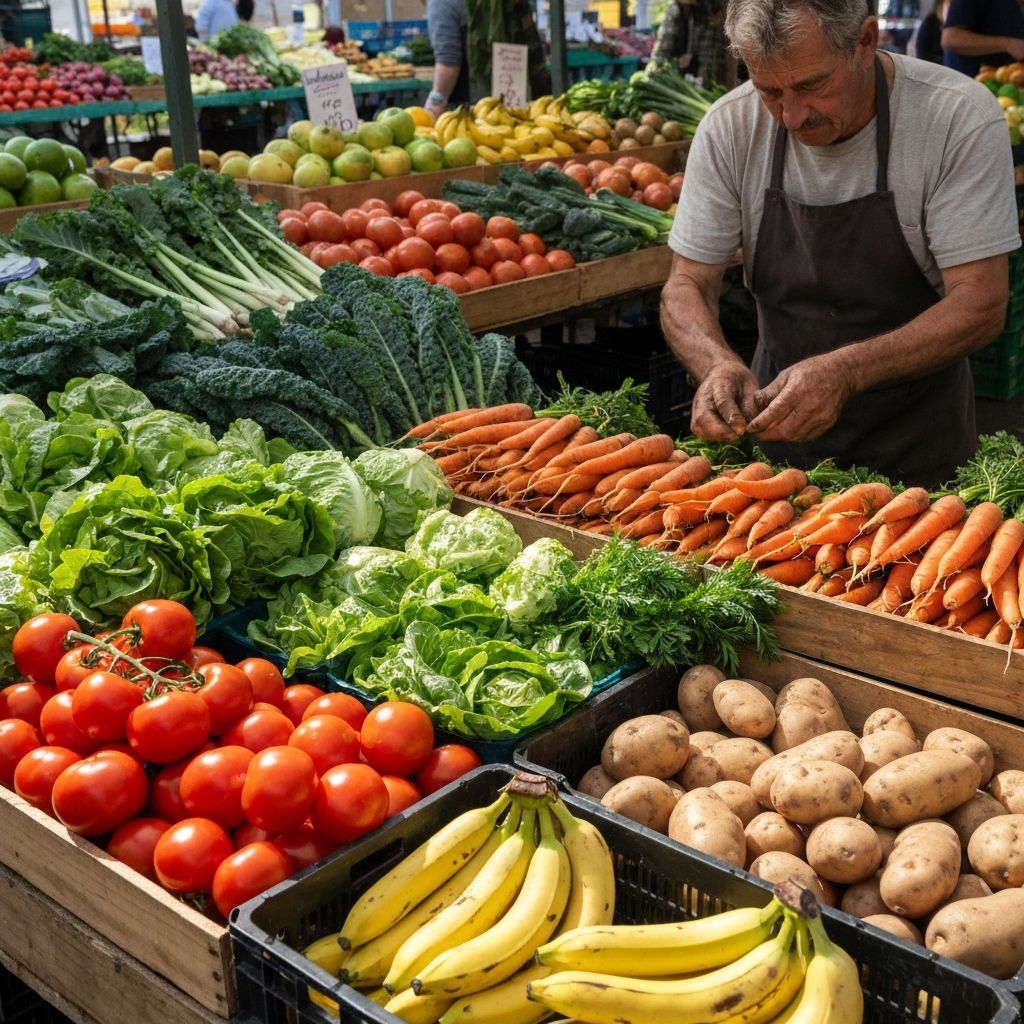 Frische Produkte auf dem Markt